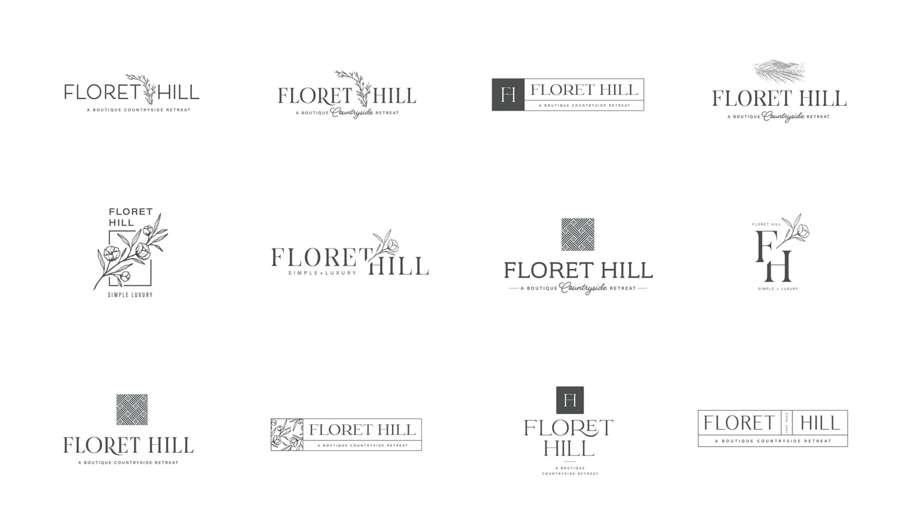 Floret Hill logo concepts