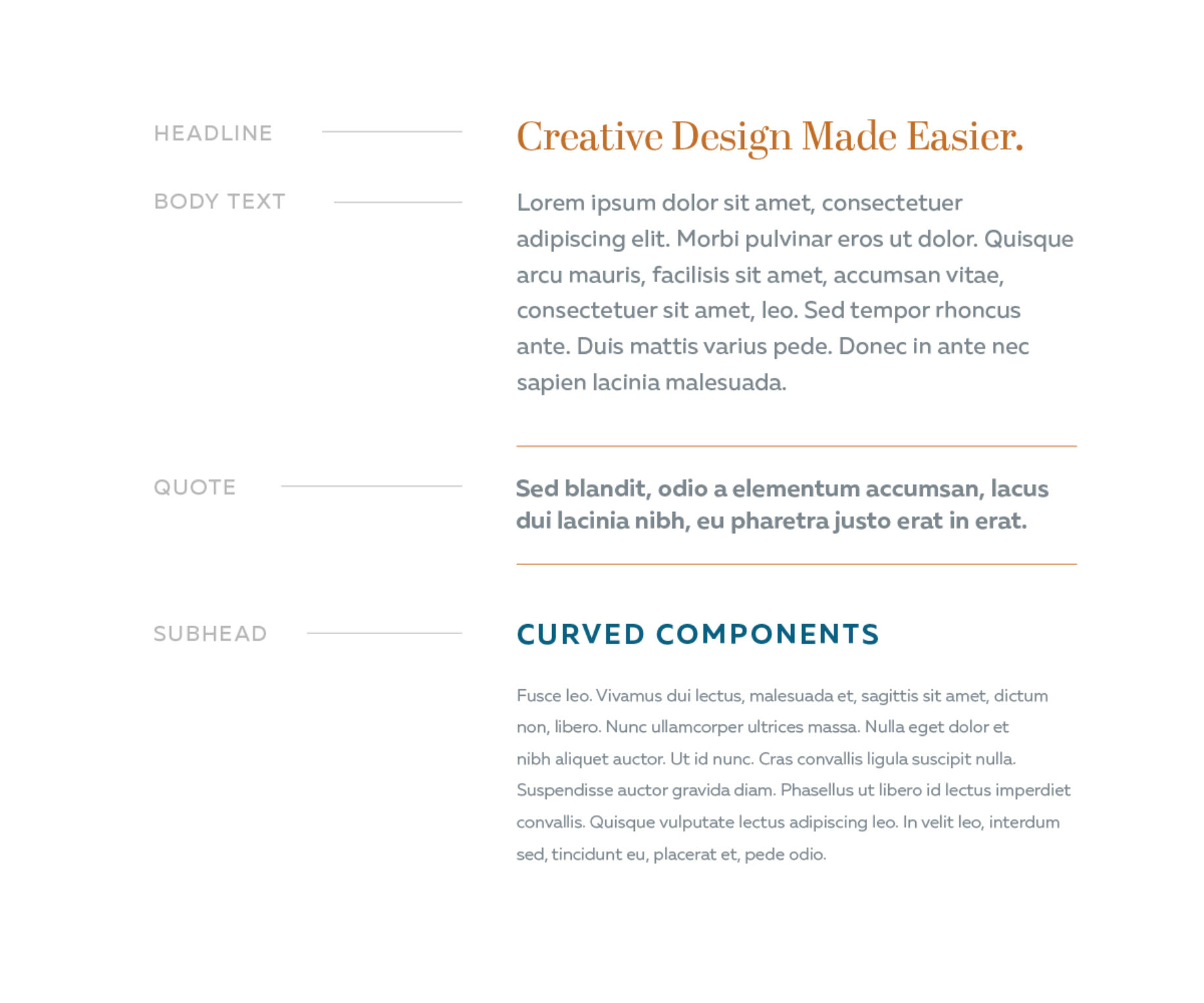 Rockwood brand fonts usage and hierarchy