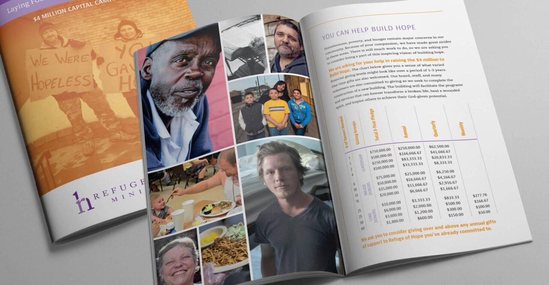 Refuge of Hope brochure design