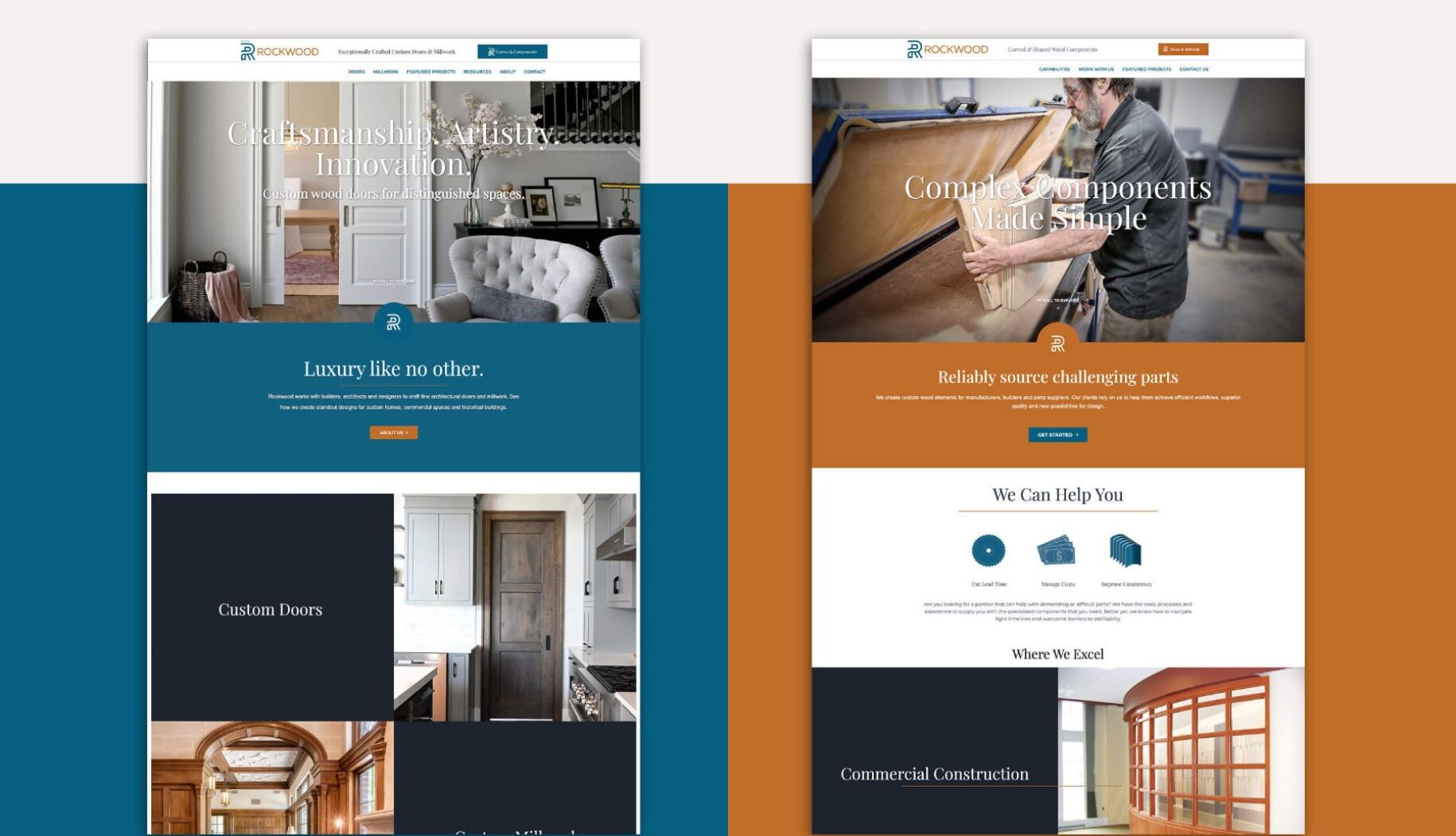 Rockwood websites mocked up display
