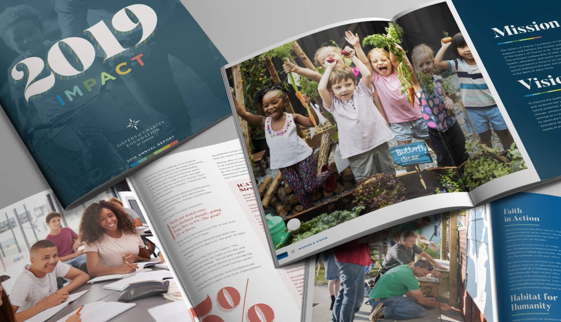 Sisters of Charity 2019 annual report open pages