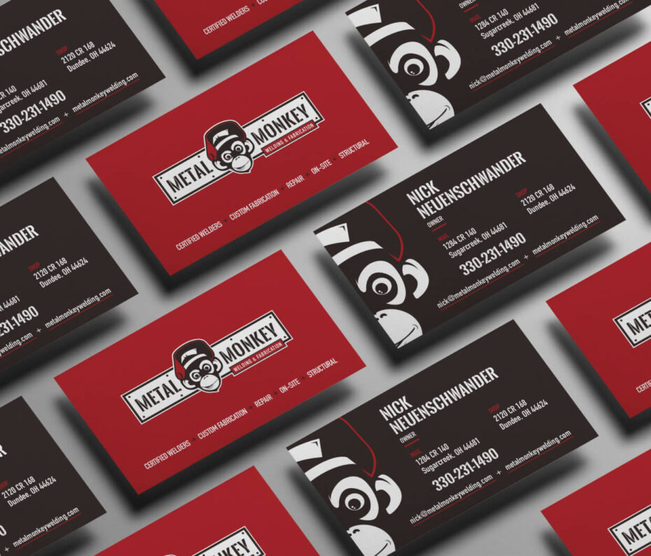 Metal Monkey Business Cards