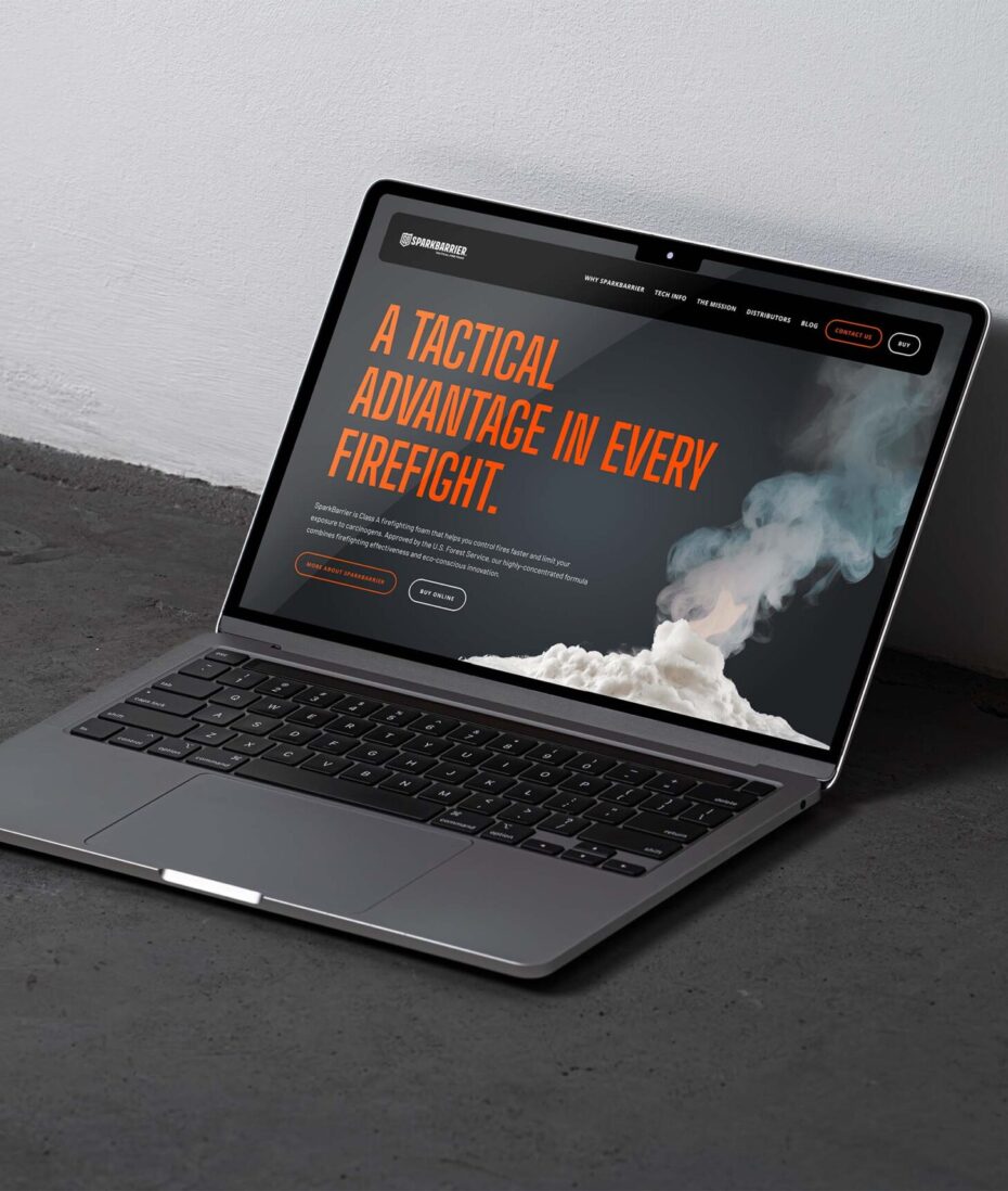 spark barrier website design