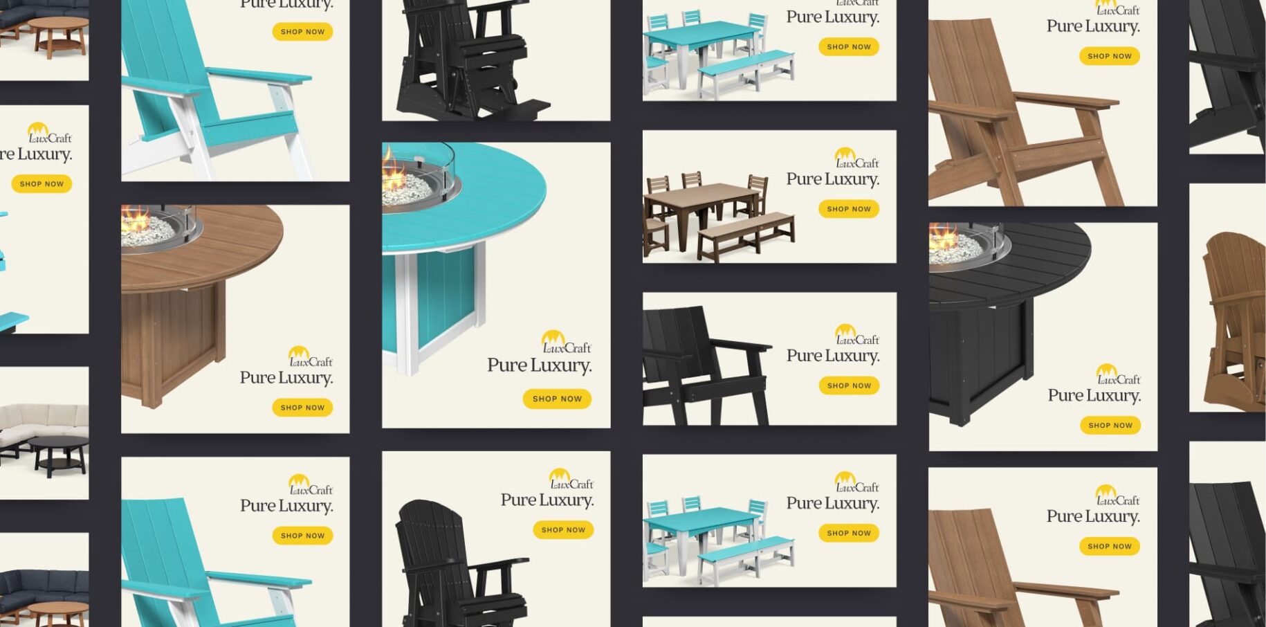 Google display ads in a grid