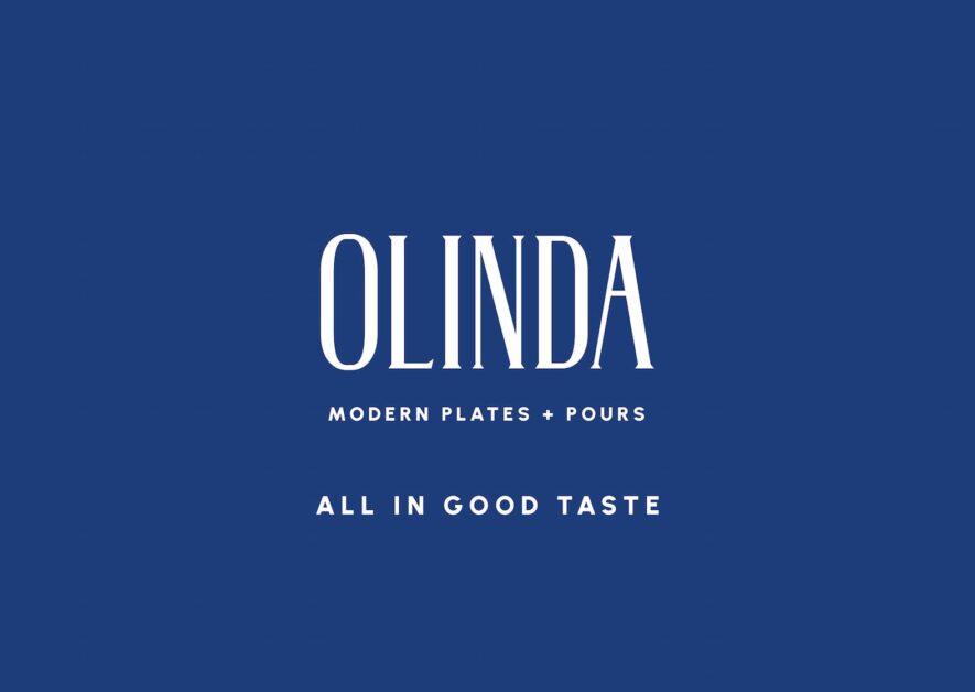 Olinda logo on blue